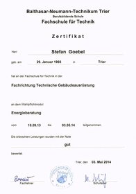 Fachrichtung Technische Gebäudeausrüstung Energieberatung